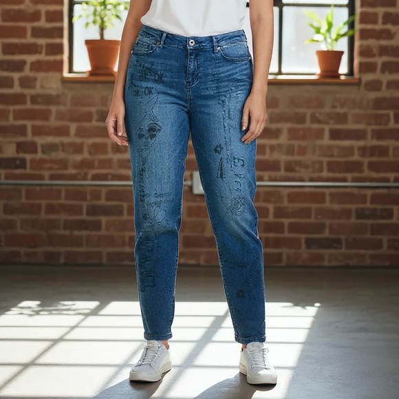 torrid Denim - Torrid Denim Graphic Slim Jeans – Dark Wash
Size 16T